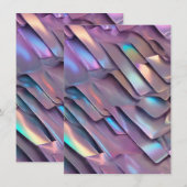 Futuristische iriserende/abstracte holografische aankondiging (Voorkant / Achterkant)