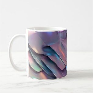Futuristische iriserende/abstracte holografische koffiemok