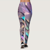 Futuristische iriserende/abstracte holografische leggings (Achterkant)