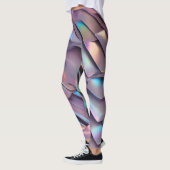 Futuristische iriserende/abstracte holografische leggings (Links)