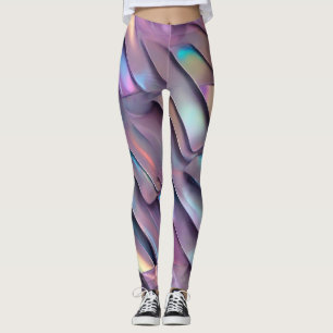 Futuristische iriserende/abstracte holografische leggings