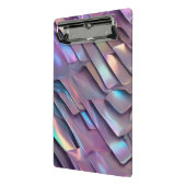 Futuristische iriserende/abstracte holografische mini klembord (Angled2)