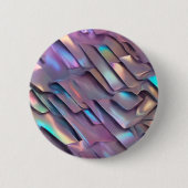 Futuristische iriserende/abstracte holografische ronde button 5,7 cm (Voorkant)