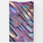 Futuristische iriserende/abstracte holografische spandoek (Verticaal)