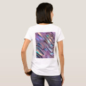 Futuristische iriserende/abstracte holografische t-shirt (Achterkant volledig)