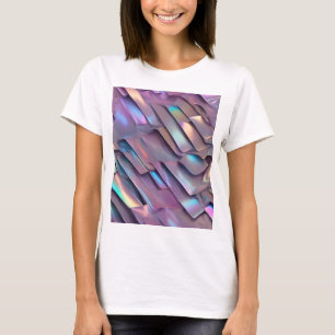Futuristische iriserende/abstracte holografische t-shirt