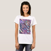 Futuristische iriserende/abstracte holografische t-shirt (Voorkant volledig)