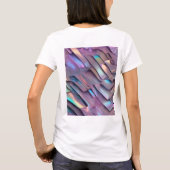 Futuristische iriserende/abstracte holografische t-shirt (Achterkant)