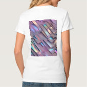 Futuristische iriserende/abstracte holografische t-shirt (Achterkant)