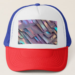 Futuristische iriserende/abstracte holografische trucker pet