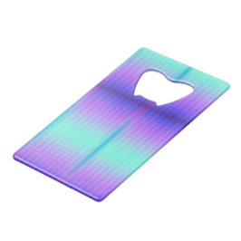 Futuristische kaart met een verloop van turquoise creditkaart flessenopener