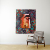 Futuristische kat op Mars Wandkleed (In situ)