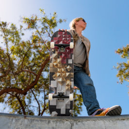 Futuristische Kerst Mosaïek Kolom 3D Persoonlijk Skateboard