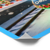 futuristische kersttrein poster (Hoek)