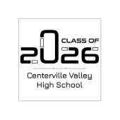 Futuristische klasse van 2026 rubberstempel (Afrduk)