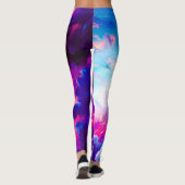 Futuristische Kosmische Neon Luipaard Leggings (Achterkant)