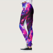 Futuristische Kosmische Neon Luipaard Leggings (Links)