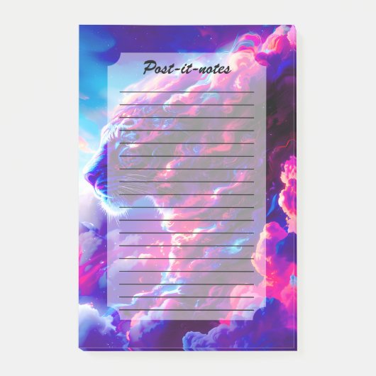 Futuristische Kosmische Neon Luipaard  Post-it® Notes (Voorkant)