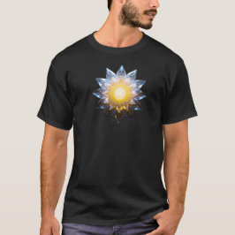 Futuristische Kristallen Lotus • Geometrische Sci- T-shirt