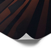 Futuristische kunst van de Aarde en de Zon Lijn Re Poster (Hoek)