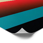 Futuristische kunst van de Aarde en de Zon Lijn Re Poster (Hoek)