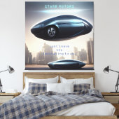 Futuristische lavemaanplaat auto en canvas afdrukk afdruk (Insitu (Slaapkamer))