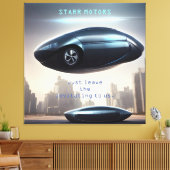 Futuristische lavemaanplaat auto en canvas afdrukk afdruk (Insitu (Woonkamer))