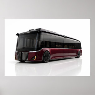 Futuristische luxe autonome shuttle EV-concept  Poster