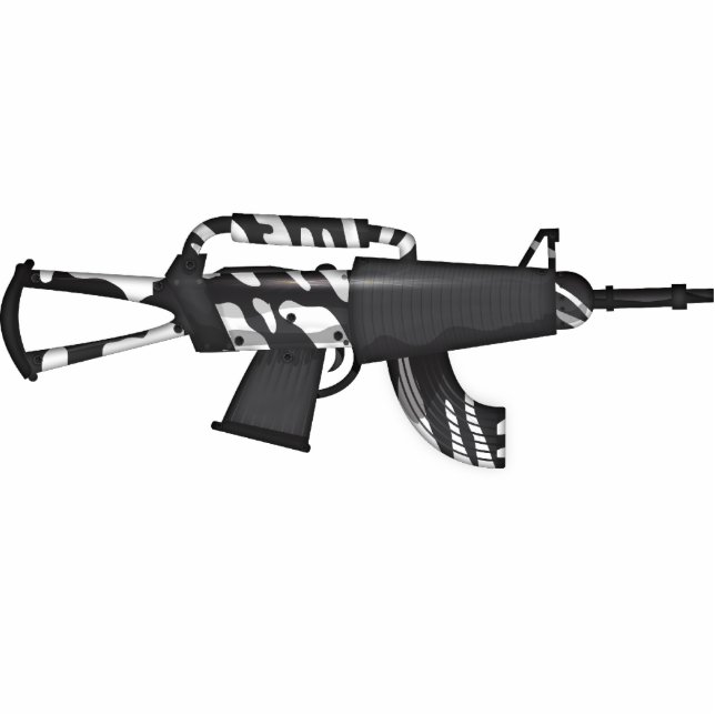 Futuristische machine-Pistool Fotobeeldje Magneet (Voorkant)