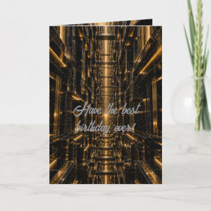 Futuristische marmeren goud neon SciFi-architectuu Kaart