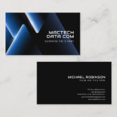 Futuristische metalen chroom driehoeken | Modern Visitekaartje (Voorkant / Achterkant)