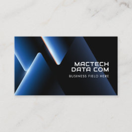 Futuristische metalen chroom driehoeken | Modern Visitekaartje
