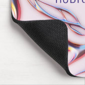 Futuristische Metallic Voeg naam toe Cyberpunk har Muismat (Hoek)