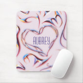 Futuristische Metallic Voeg naam toe Cyberpunk har Muismat (Met muis)