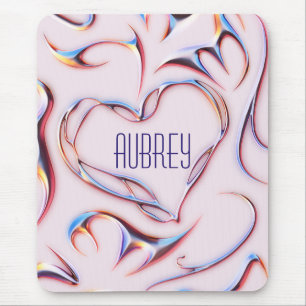 Futuristische Metallic Voeg naam toe Cyberpunk har Muismat