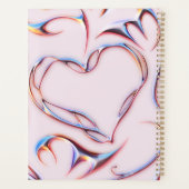 Futuristische Metallic Voeg naam toe Cyberpunk Roz Planner (Achterkant)