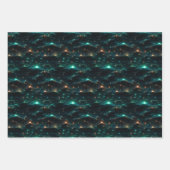 Futuristische Metropolis Aurora: 3D City Design Inpakpapier Vel (Voorkant 2)