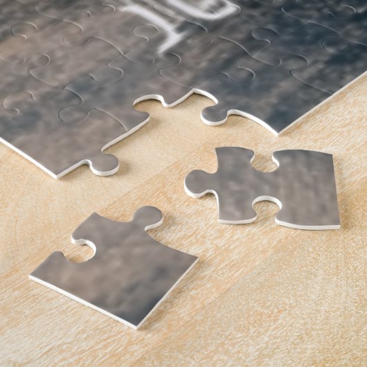 Futuristische metropool Jigzaag Puzzle Legpuzzel (Zijkant)