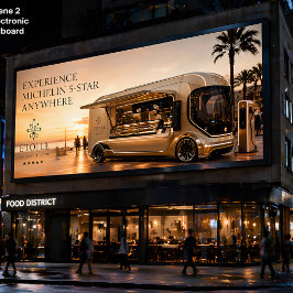 Futuristische Michelin Food Truck – Luxe Mobiel Poster