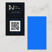 Futuristische minimalistische zwarte en blauwe kle visitekaartje (Voorkant / Achterkant)