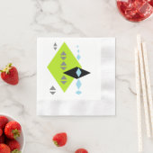 Futuristische moderne geometrische print servetten (Insitu)