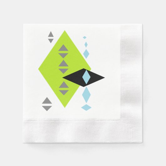 Futuristische moderne geometrische print servetten (Voorkant)