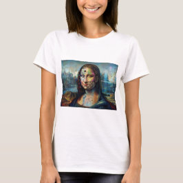 Futuristische Mona Lisa Dames T-Shirt