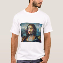 Futuristische Mona Lisa Heren T-shirt