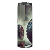 Futuristische motorfiets met LED-verlichting Thermosbeker (Achterkant)