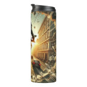 Futuristische motorfiets met LED-verlichting Thermosbeker (Geroteerd rechts)