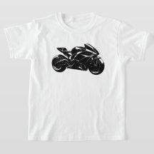 Futuristische motorfiets zwart-wit vector
