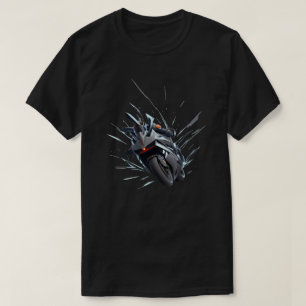 Futuristische motorrijder T-shirt