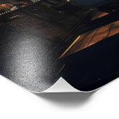 Futuristische nachtstad Cyberpunk Foto Afdruk (Hoek)