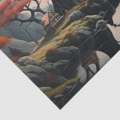 Futuristische Natuur Surreal Art Decoupage print Tissuepapier (Detail)